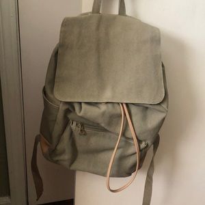 Olive Canvas Backpack